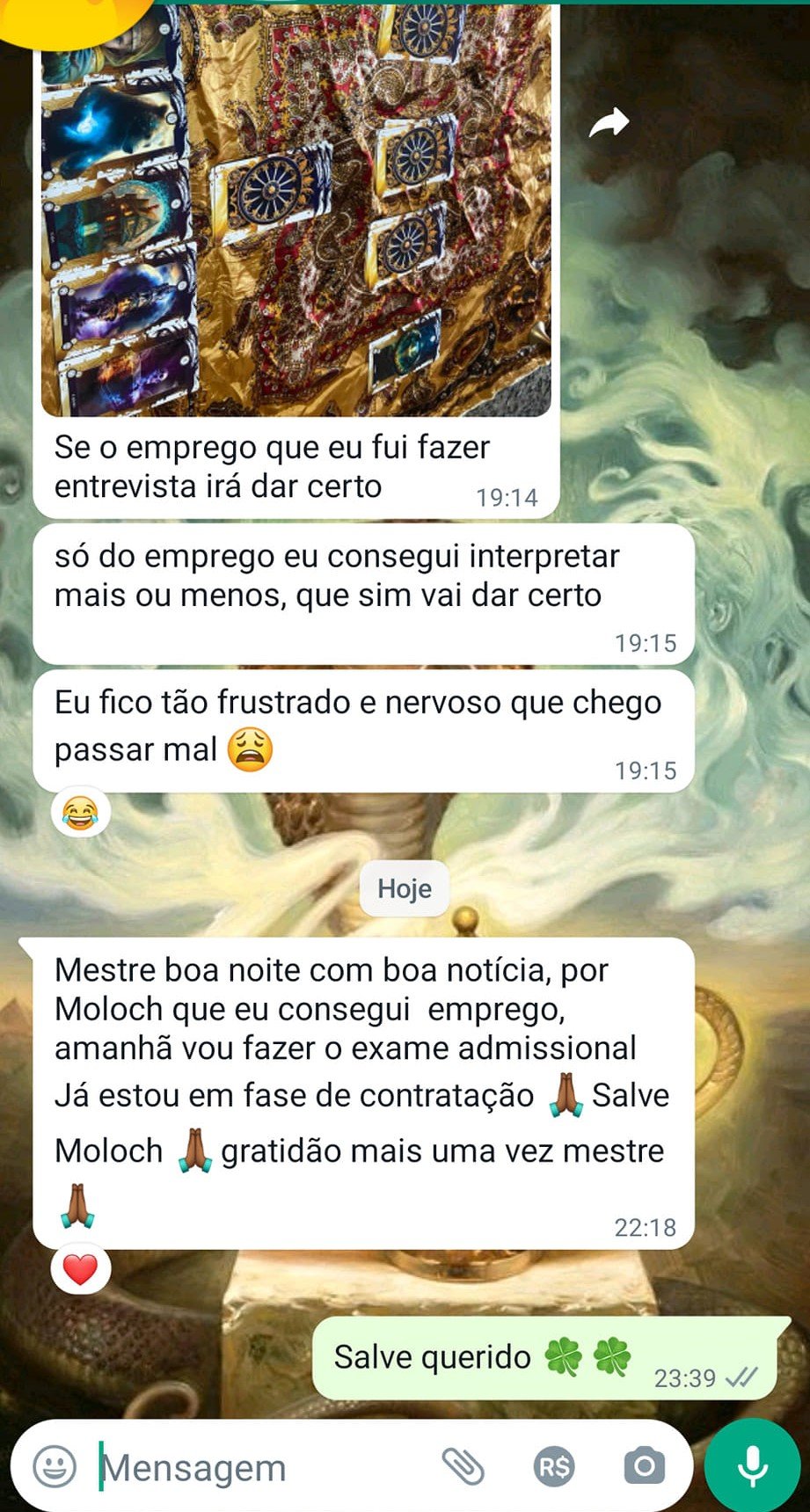 depoim cartas